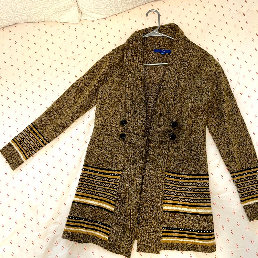 Apt 9 Brown and Cream Cardigan